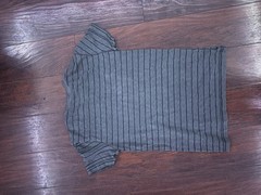 American Eagle Men’s Gray/Black Striped Henley Button T-Shirt Short Sleeve XS