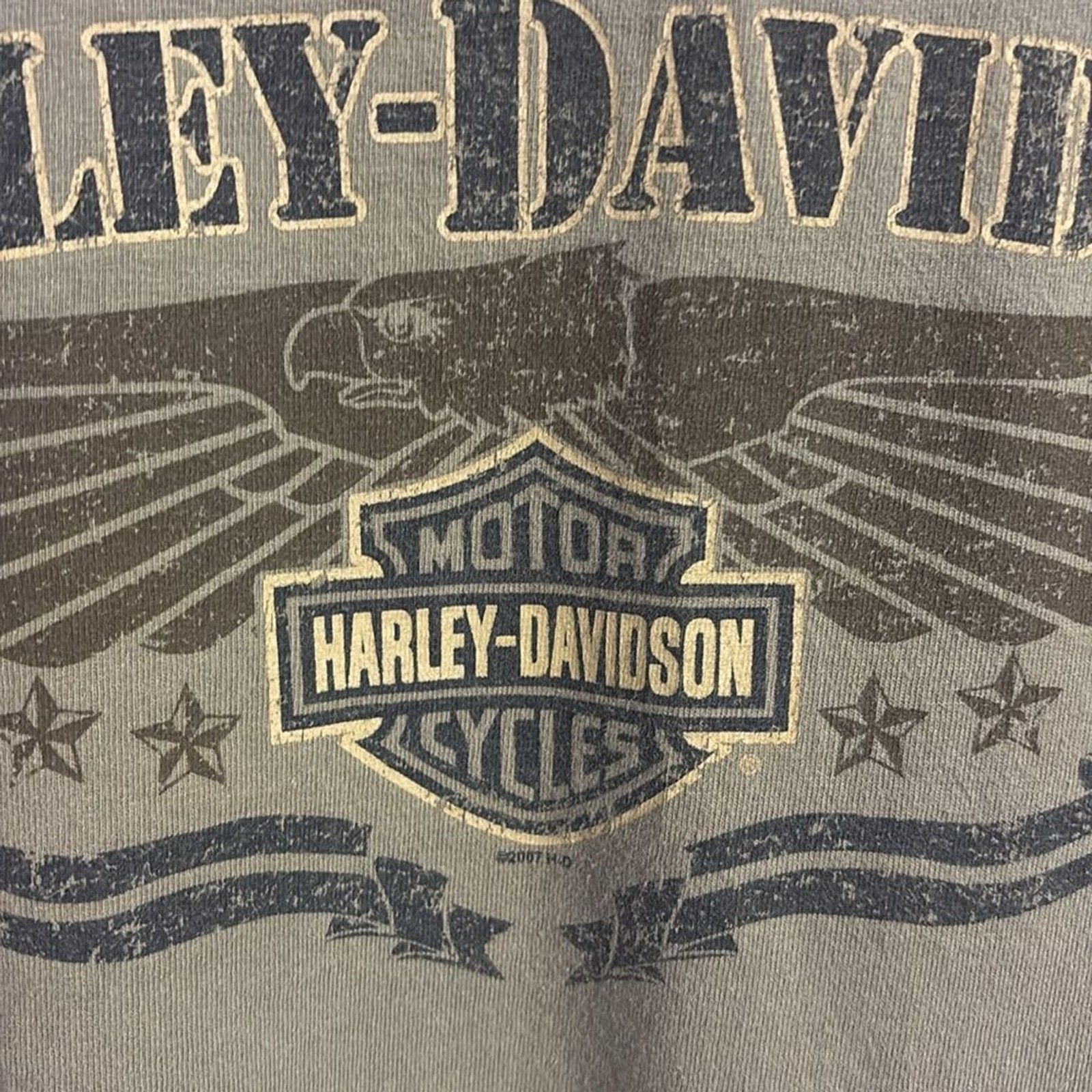 Harley-Davidson olive green graphic tshirt. Sz XL. From Pensacola FL. 2007. gallery