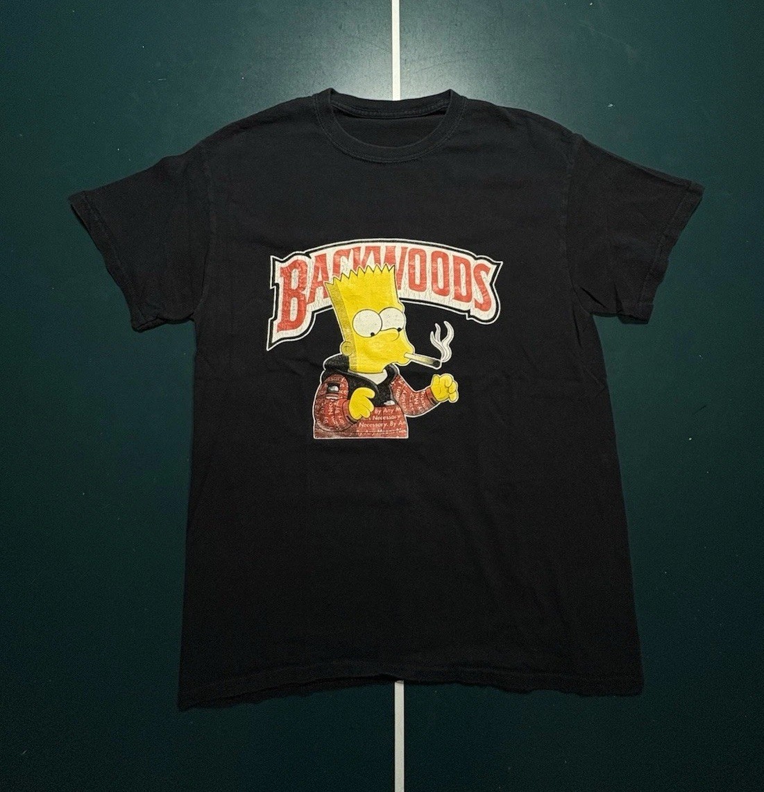 Bart Simpson Backwoods Smoking T Shirt Men’s Medium Black Streetwear Hypebeast