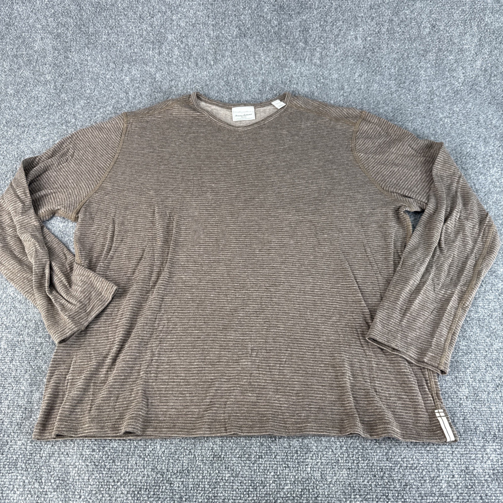 Tommy Bahama Shirt Mens Xl Brown Reversible Long Sleeve