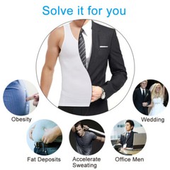 Men Gynecomastia Compression Shirts Slimming Undershirt Tank Top Abs Body Shaper