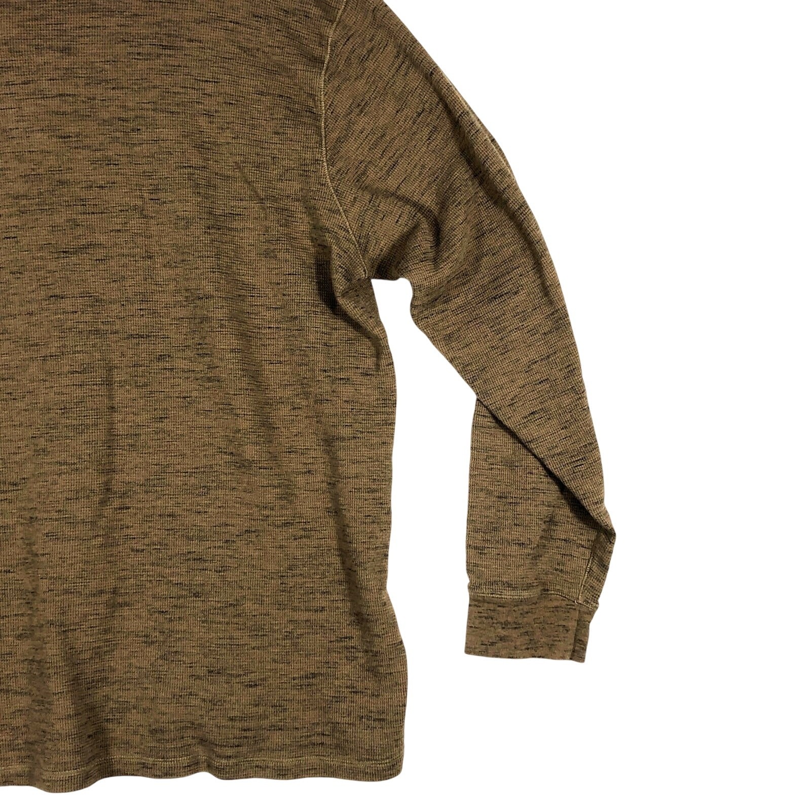 Rowm Shirt Mens XL Brown Long Sleeve Henley Thermal Pullover Casual Adult gallery