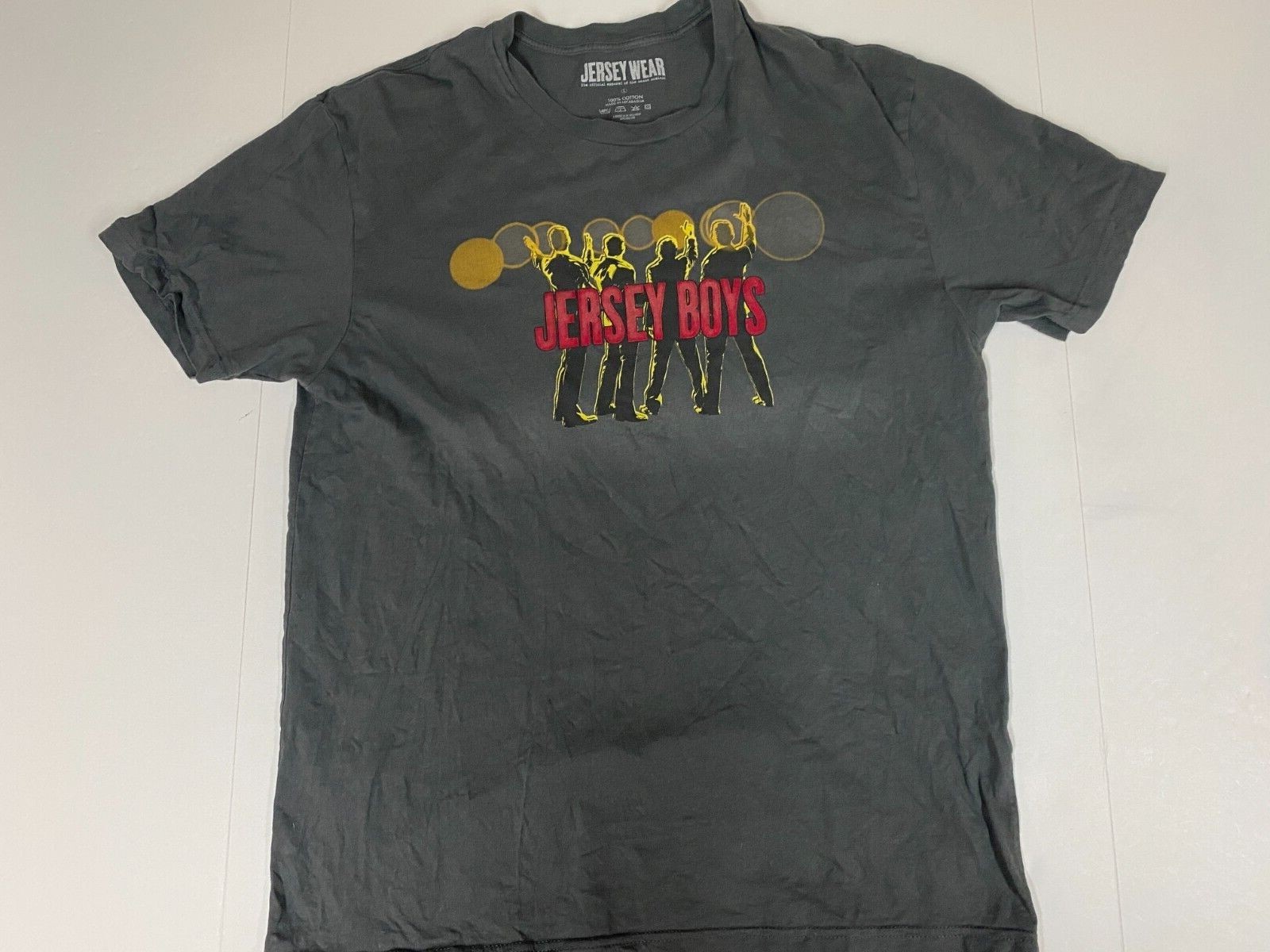 Jersey Boys Mens shirt Large Gray graphic