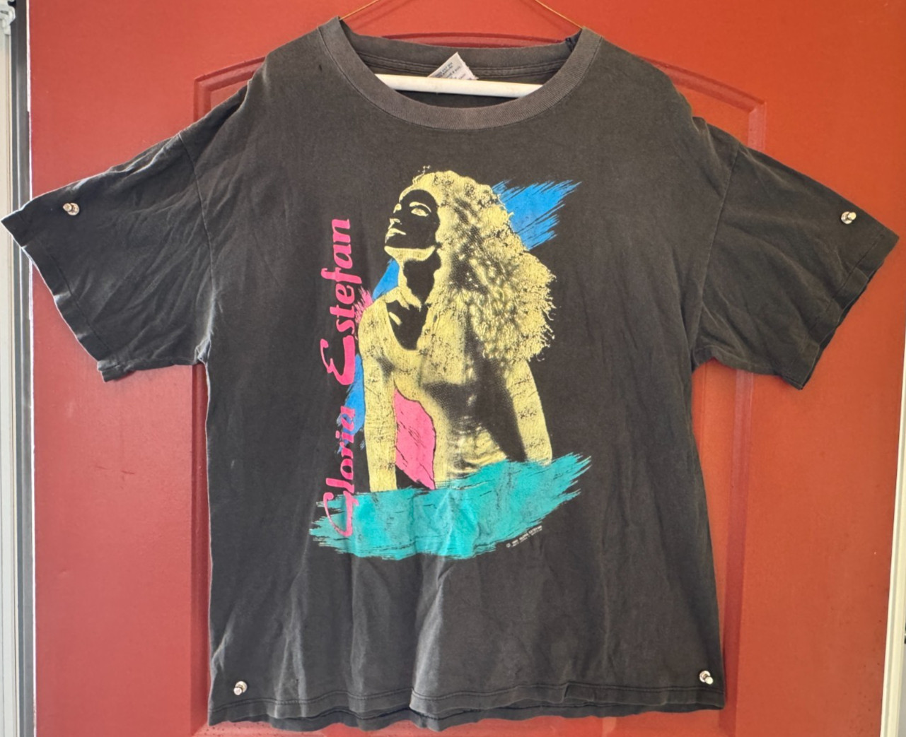 1991 GLORIA ESTEFAN BROCKUM SIZE XL (22×27) *SEE DESCRIPTION* CONCERT TOUR SHIRT