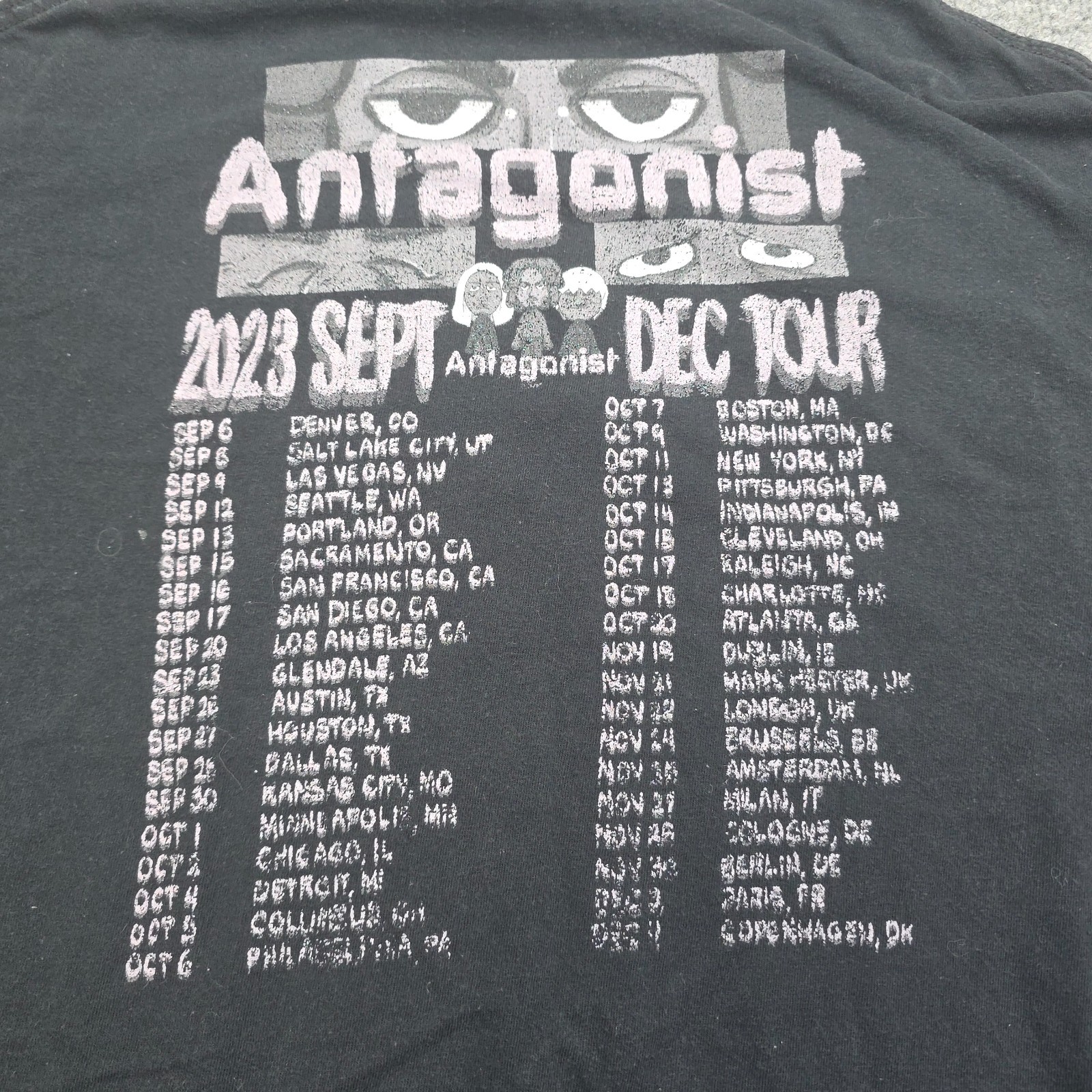 Playboi Carti Antagonist Tour T-Shirt Size Large Black Graphic 2023 Rap Tee gallery