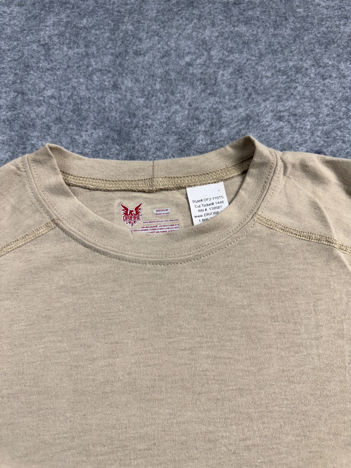 Dri Fire Medium Shirt Beige Brown Work Uniform Desert Sand DF2-110TS gallery