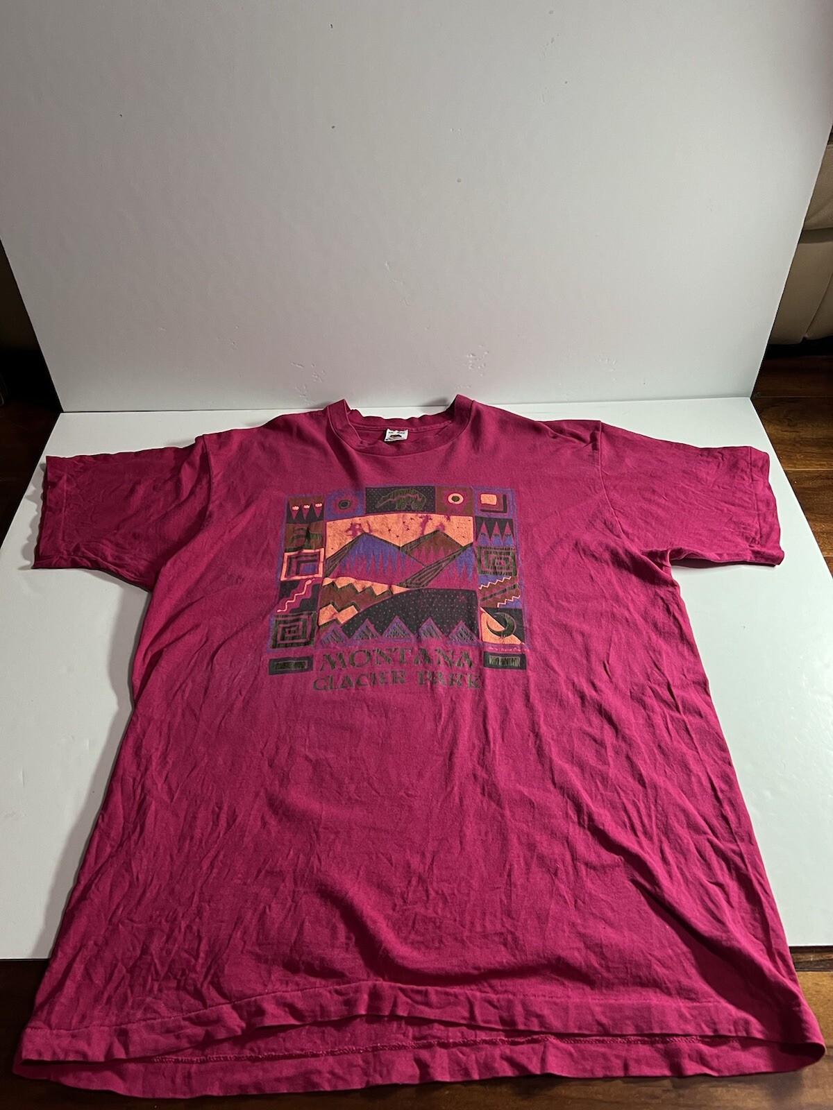 Vintaage Glacier Park Montana Prairie Mountain T-Shirt XXL Single Stitch FOTL gallery