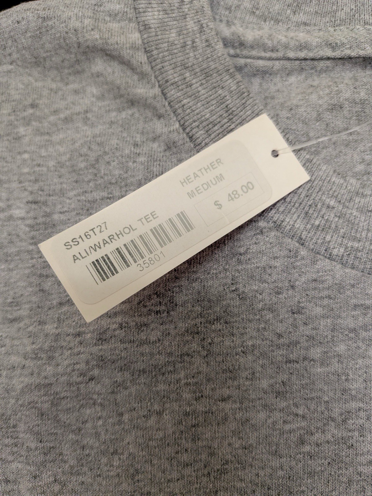 SS16 Supreme Ali Warhol Tee T-shirt Heather Grey M gallery
