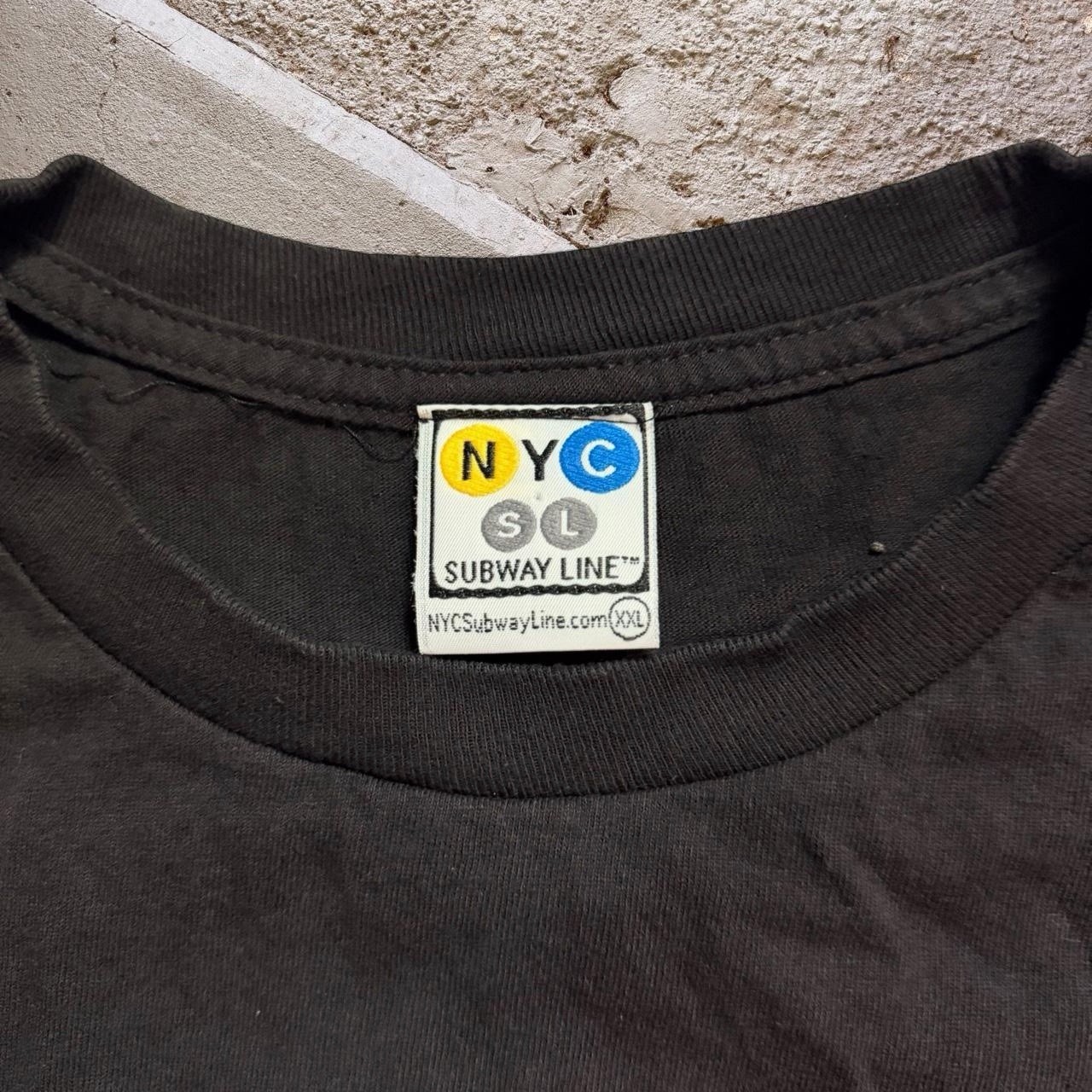 Y2K Vintage NYC Subway Line International Express Tee Shirt XXL gallery