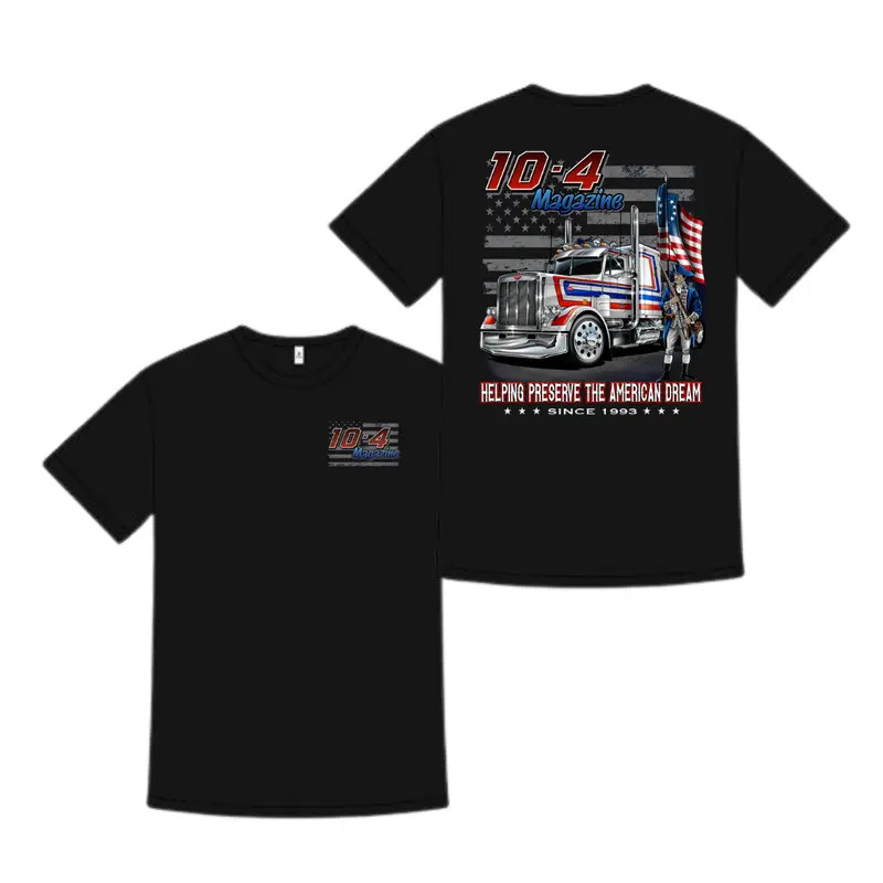 10-4 Magazine American Dream Shirt, Patriotic Semi Truck Graphic Tee, USA Flag T gallery