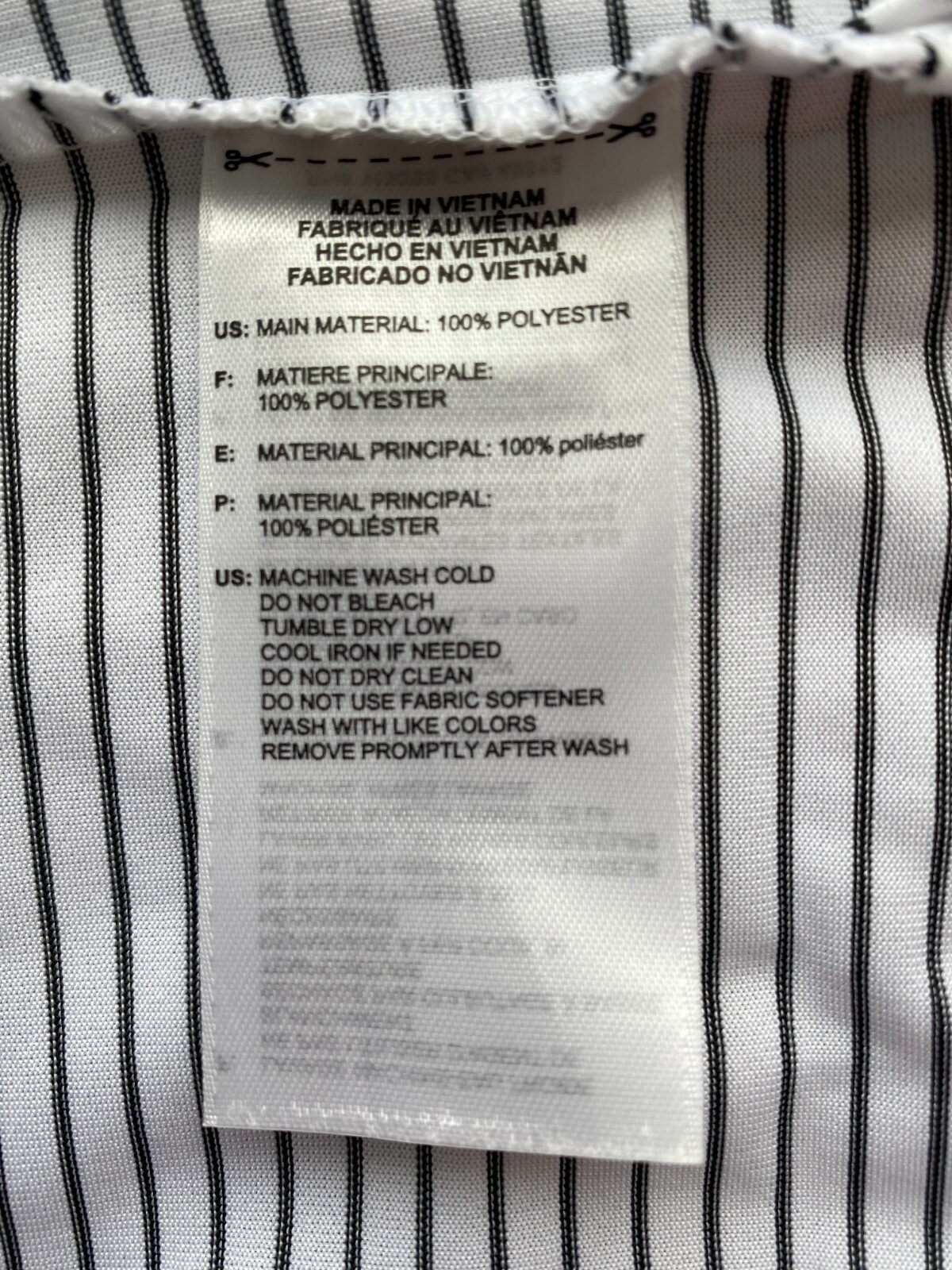 Adidas Sport White Striped Polo Men Adult T Shirt Size S gallery
