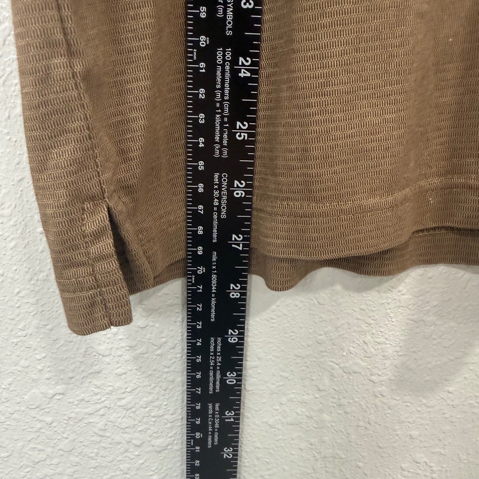 Van Heusen Studio Mens Brown Textured Knit Short Sleeve T-Shirt Size M Micro Rib gallery