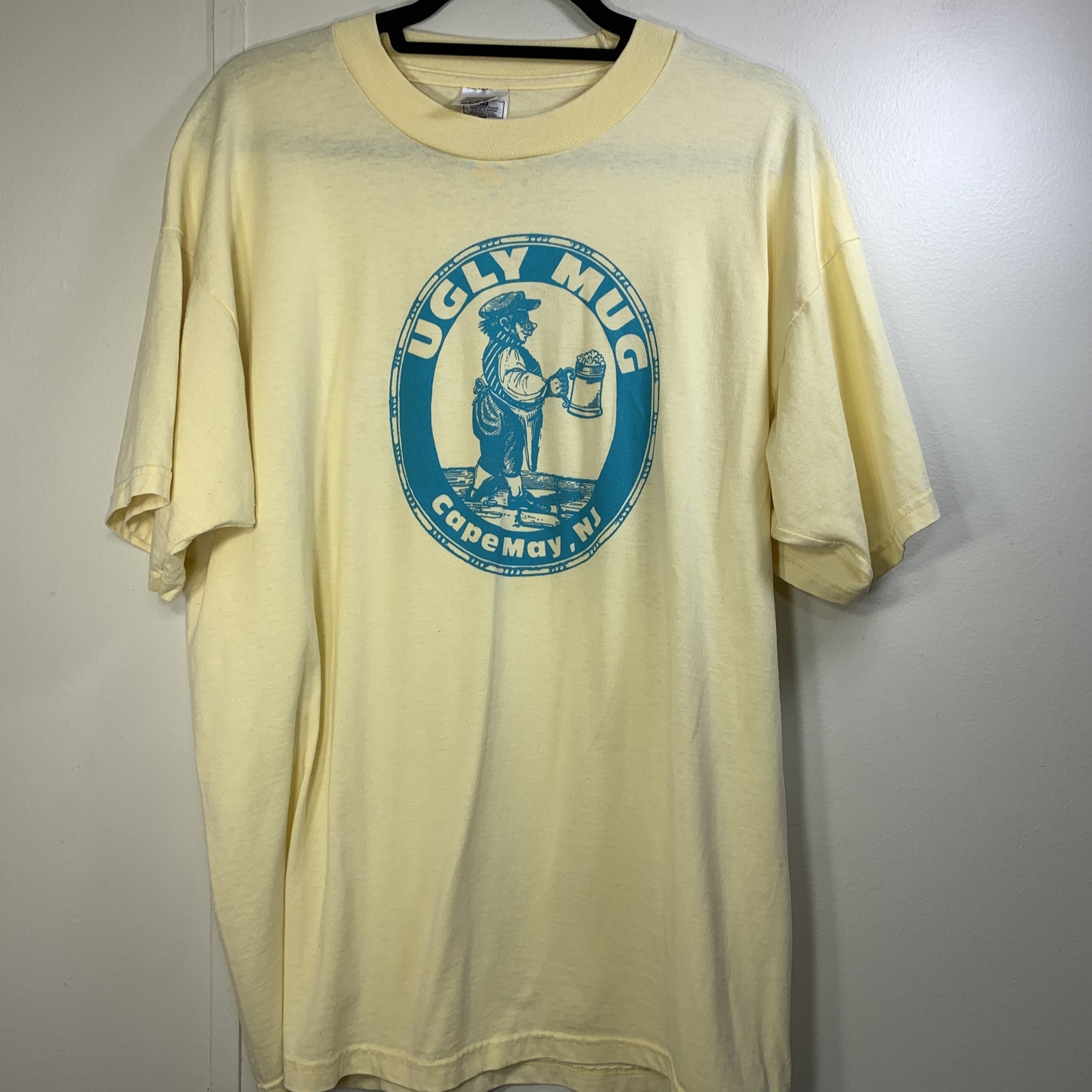 vtg 90s UGLY MUG BAR CAPE MAY NEW JERSEYT-Shirt XL soft thin 50/50 Single Stitch