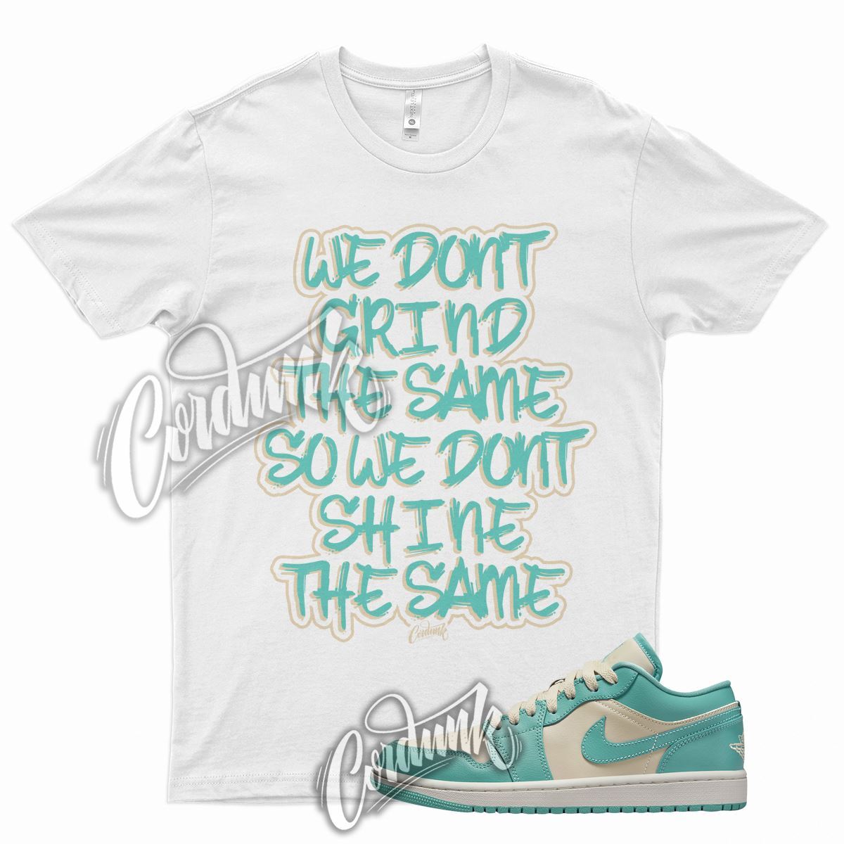 GRIND T Shirt for J1 1 Low Tropical Teal Natural Beige Twist Mid Turquoise 0 gallery