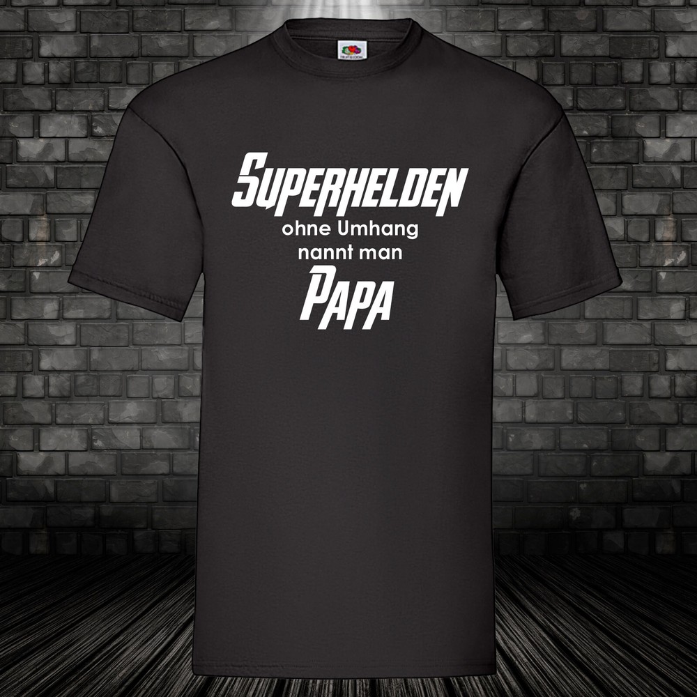 Superhero Dad Fathers Day Daddy Fun Shirt Cult T-Shirt 100% Cotton S-5XL
