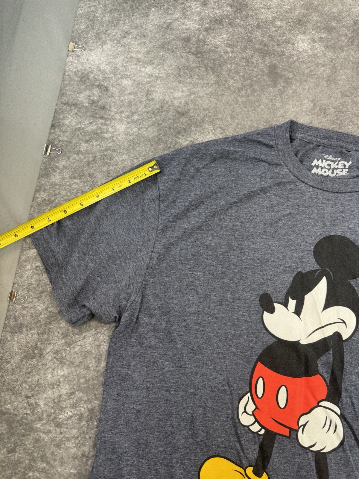 Disney Mickey Mouse Mens T-Shirt Size XL Blue Gray Top Graphic Print Tee gallery