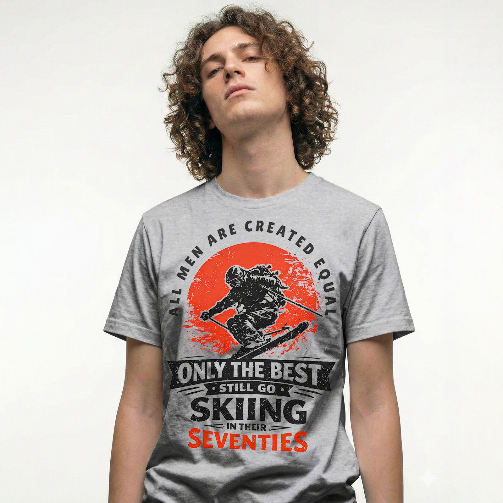 Skiing In Their Seventies T-Shirtth Birthday Gift For Dad Grandpa Skier gallery