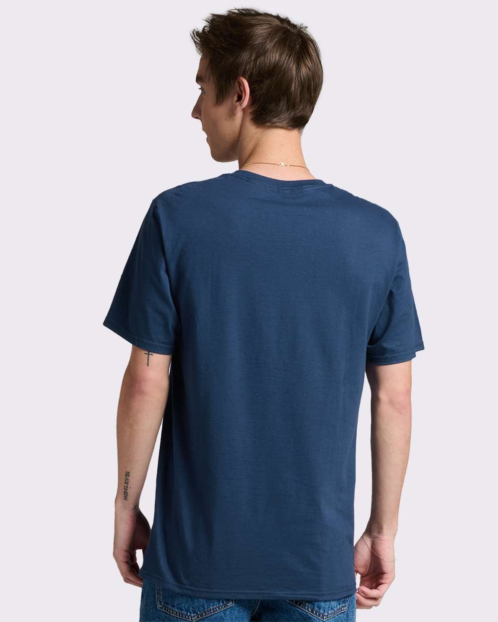 🔥 JERZEES Premium Short Sleeve Cotton Pre-shrunk T-shirt 570MR Washed Navy 2XL gallery
