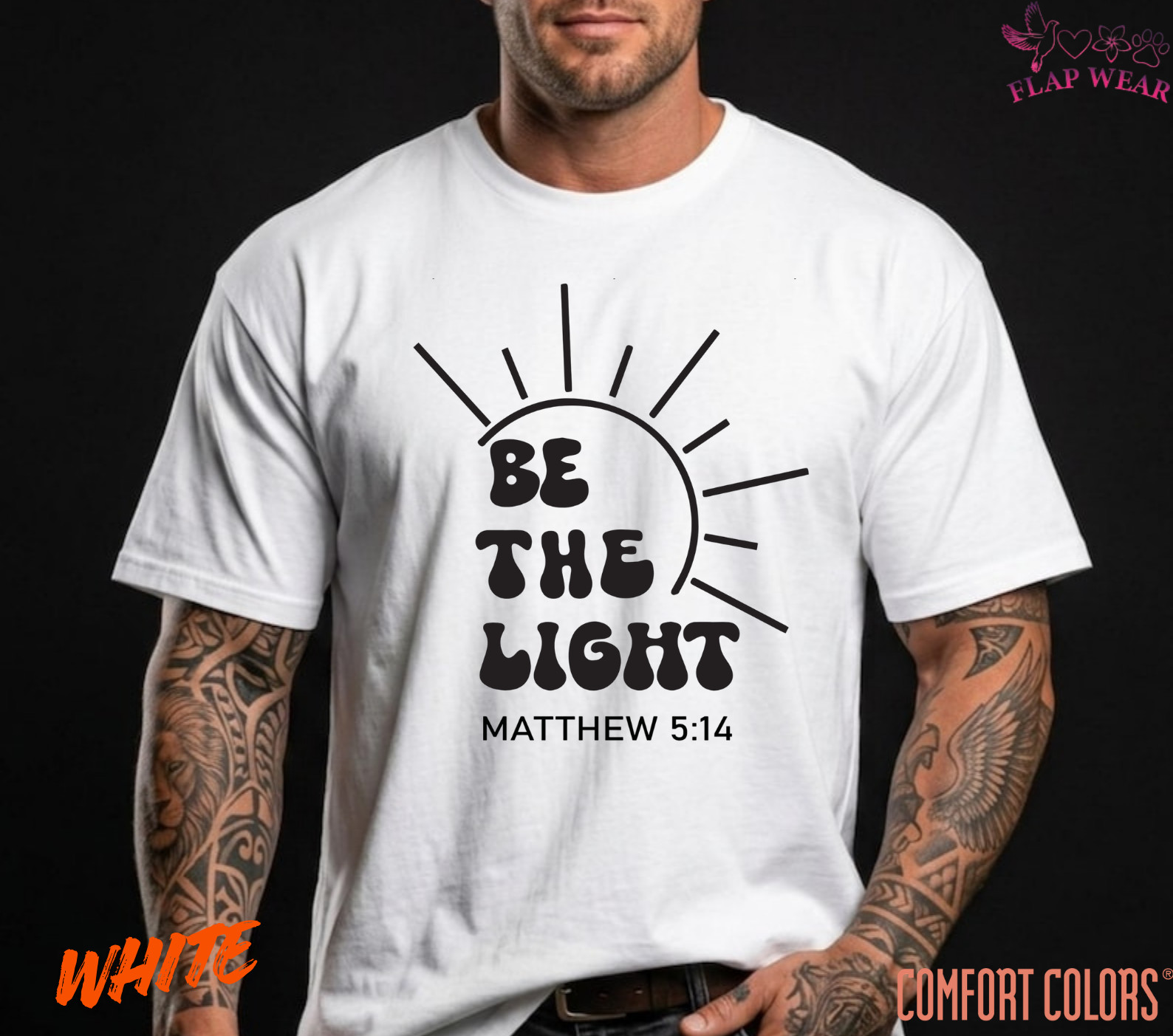 Unisex Be The Light T-Shirt, Men T shirt,Women T shirt Gift Religion Top Matthew gallery