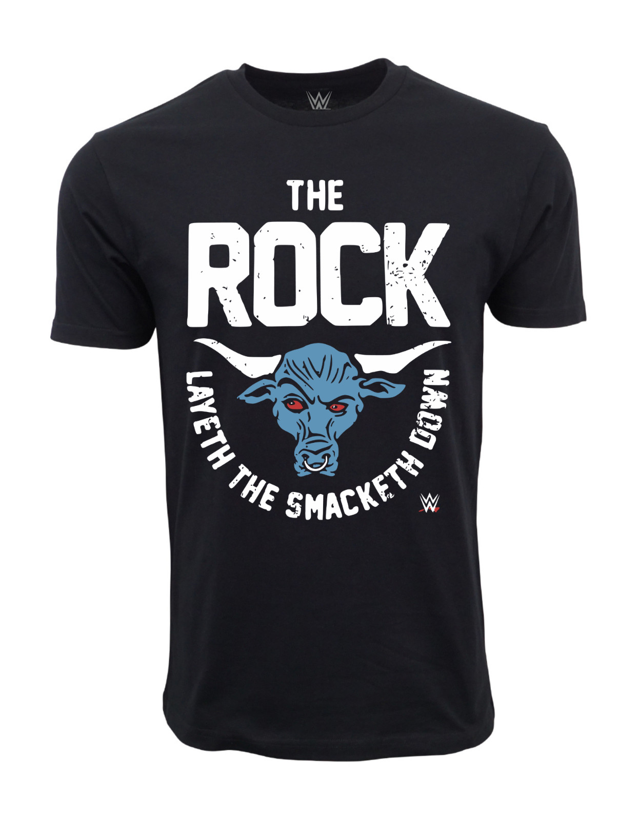 WWE THE ROCK LAYETH THE SMACKETH DOWN T SHIRT OFFICIAL ITEM BLACK gallery