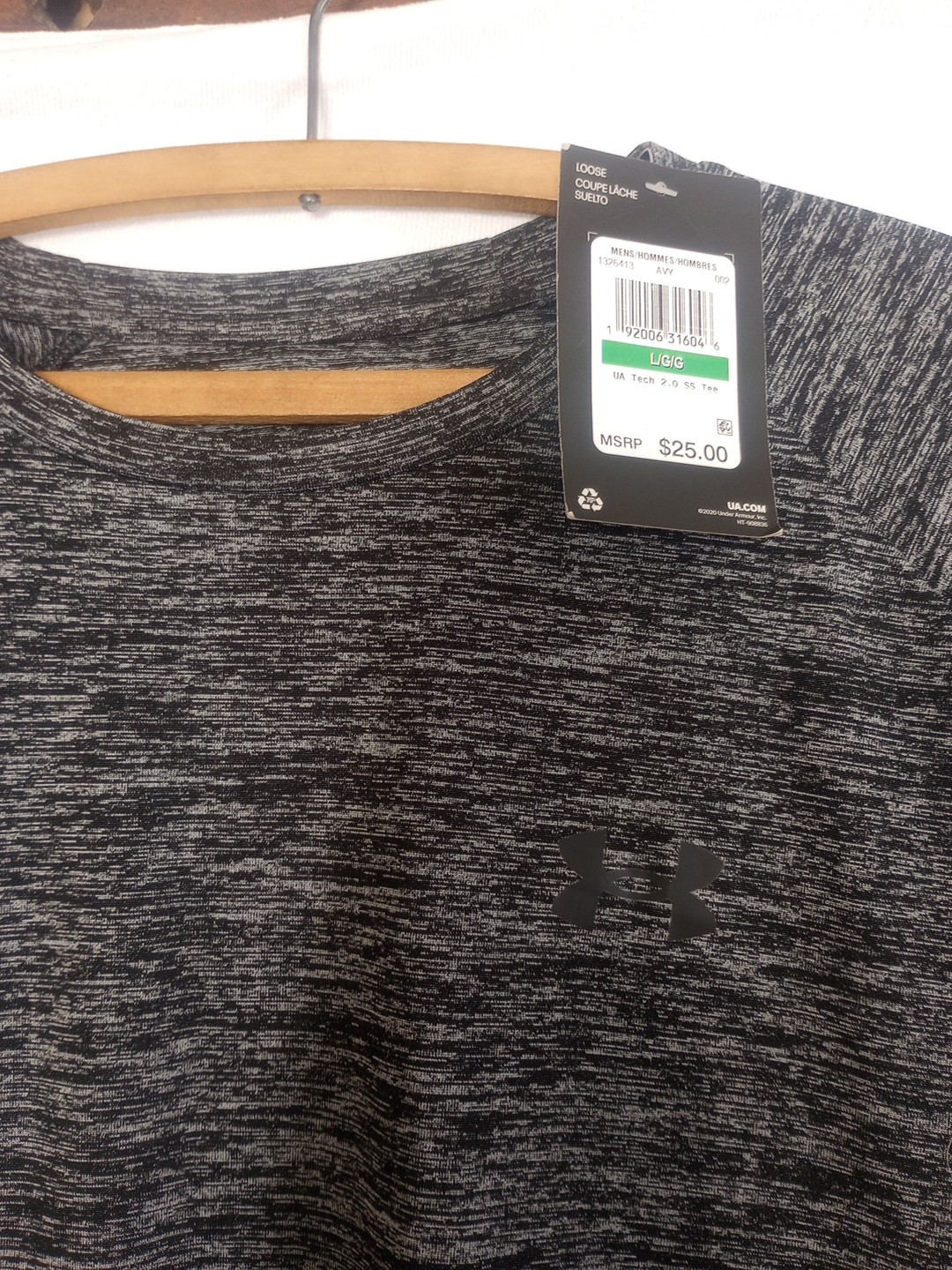 Under Armour 1326413 Men's UA Tech 2.0 Training T-Shirt, Black/Graphite, Large gallery