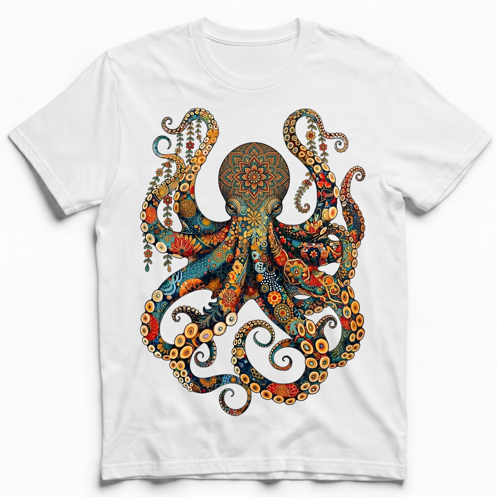 Ornatedala Octopus Intricate Pattern Vintage T-Shirt Boho Sea Creature Tee gallery