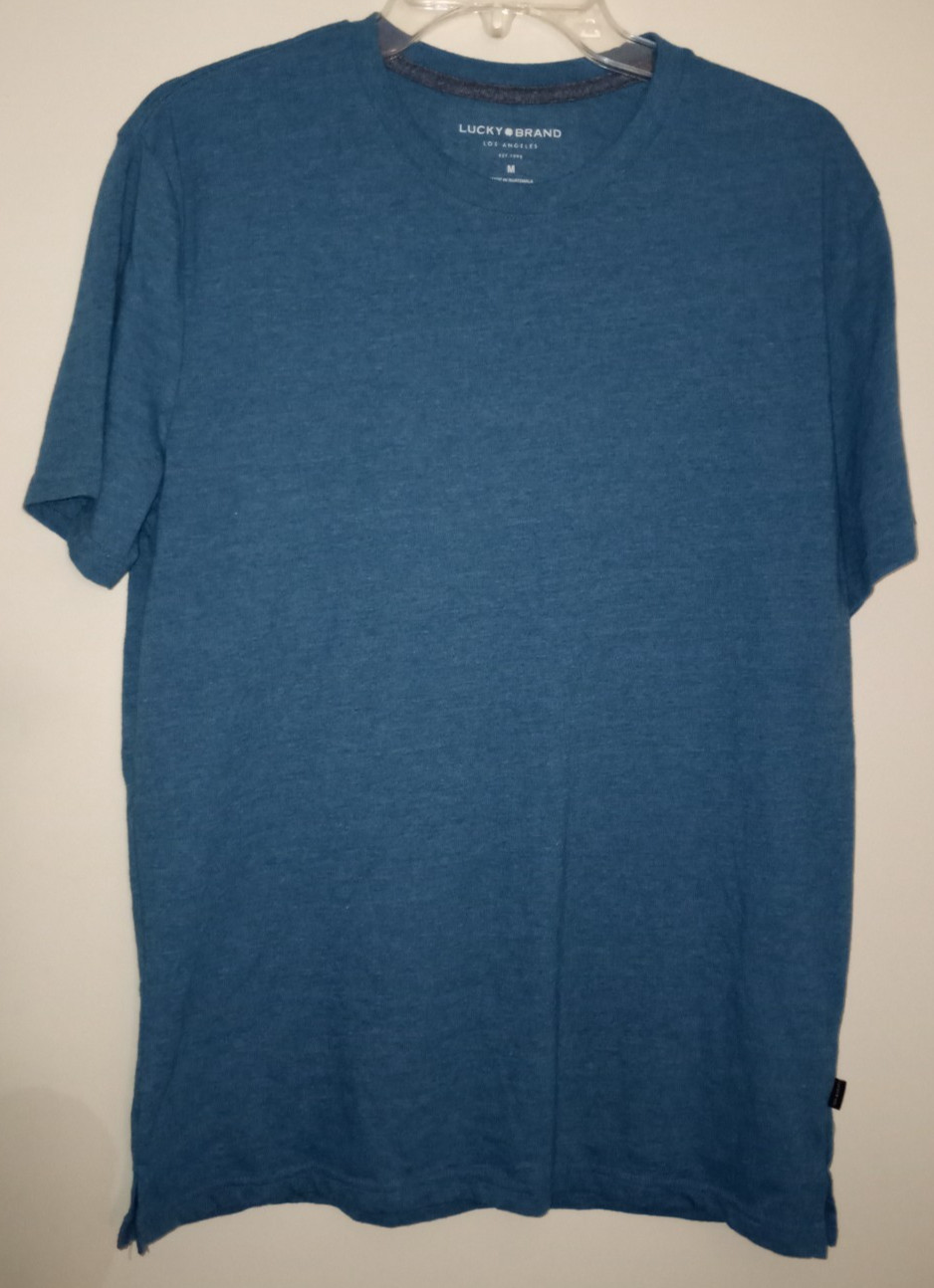 😃Lucky Brand SUPER SOFT – BEAUTIFUL BLUE Short Sleeve Men T-Shirt M NWOT NEW