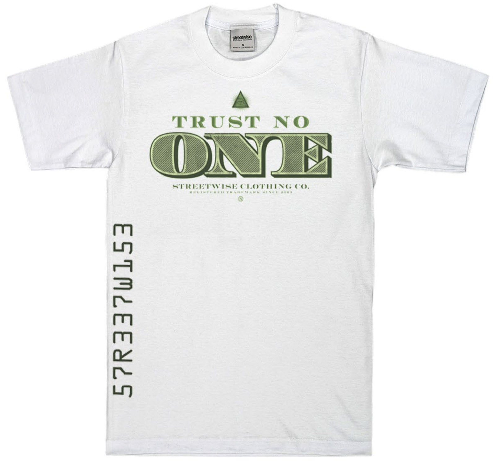 streetwise TRUST NO ONE Graphic T-Shirt Black & Blue M-5XL gallery