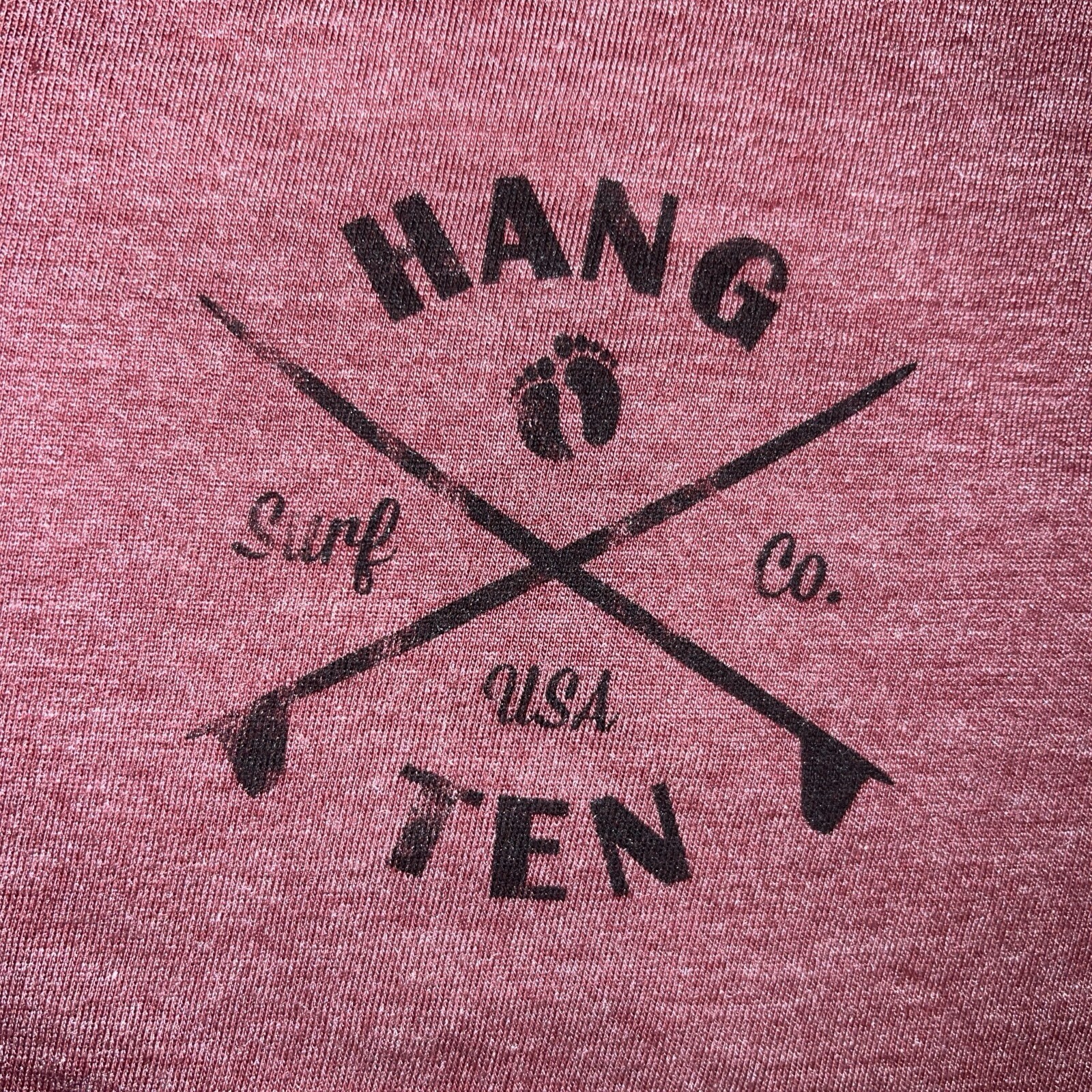 HANG TEN A California Classic Logo Shirt Large Retro Blue Surfer 70’s Vintage gallery