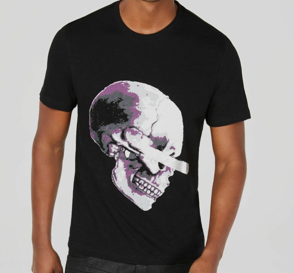 $115 Inc International Concepts Men’s Black Short-Sleeve Dark Graphic T-Shirt XL