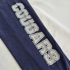 Brigham Young Cougars Tee Navy Long Sleeve XL Hanes Cotton T Shirt
