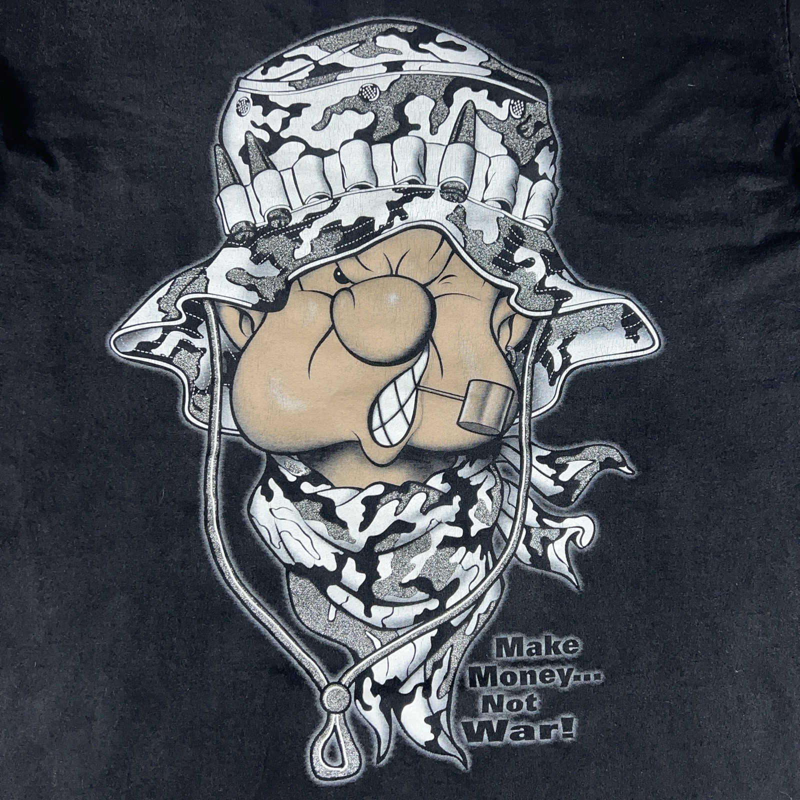 Vintage Popeye The Sailor Shirt Men’s Black XL Gangster Hip Hop Graphic Tee 00s gallery