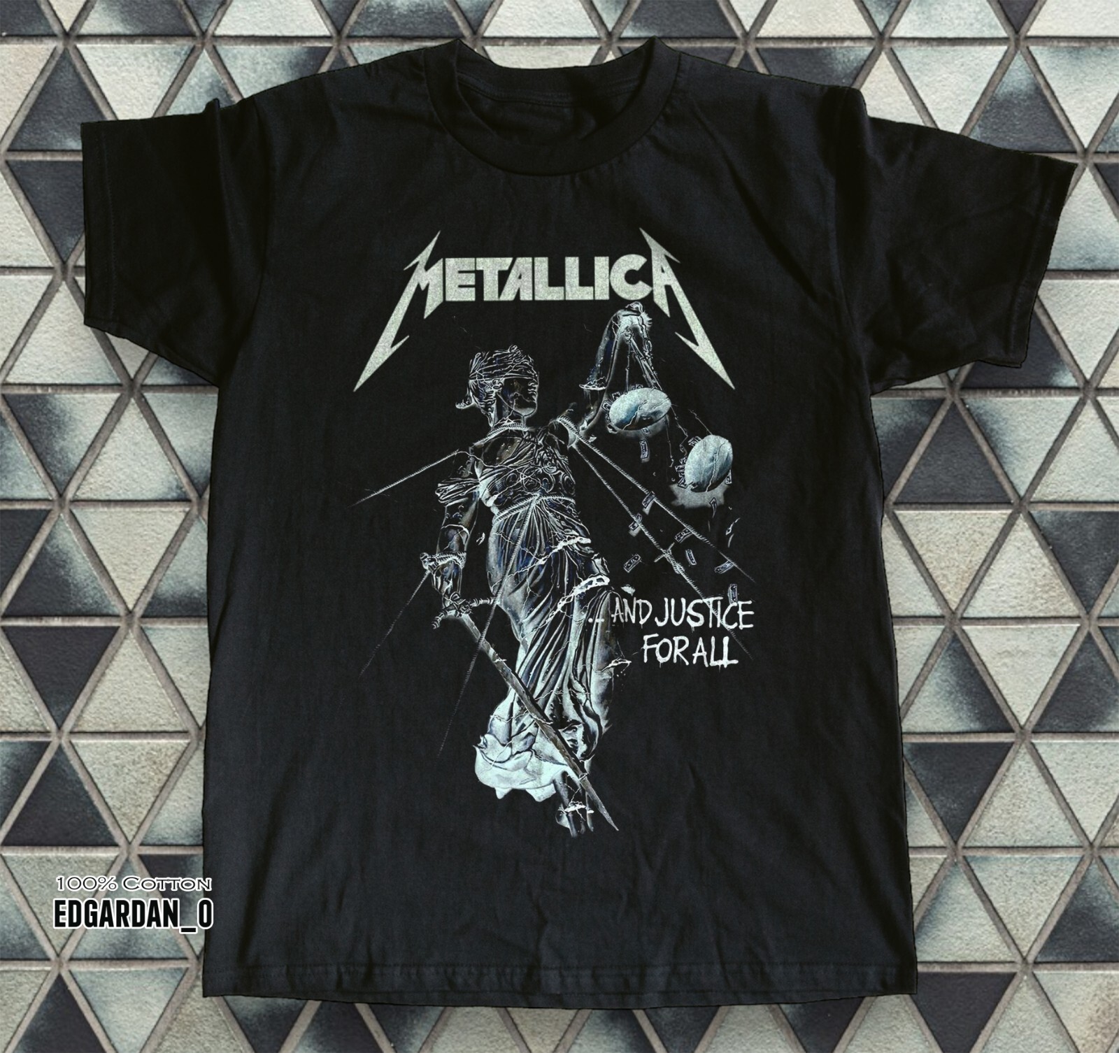 Rare! Metallica And Justice for All Black Unisex T-shirt Size S-5XL gallery