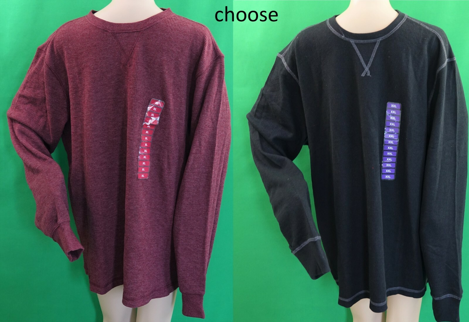 NWT G.H. BASS & CO. tawny port red or black long sleeve thermal pull on shirt gallery