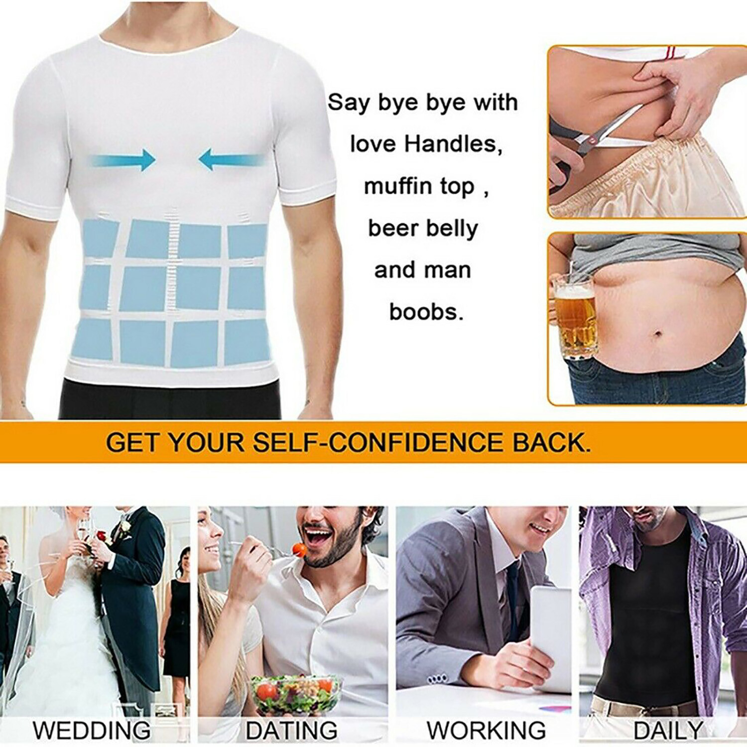 CGTFY Gynecomastia Compress Tank Top Men Slim Abs Body Shaper Vest Athletic Vest gallery