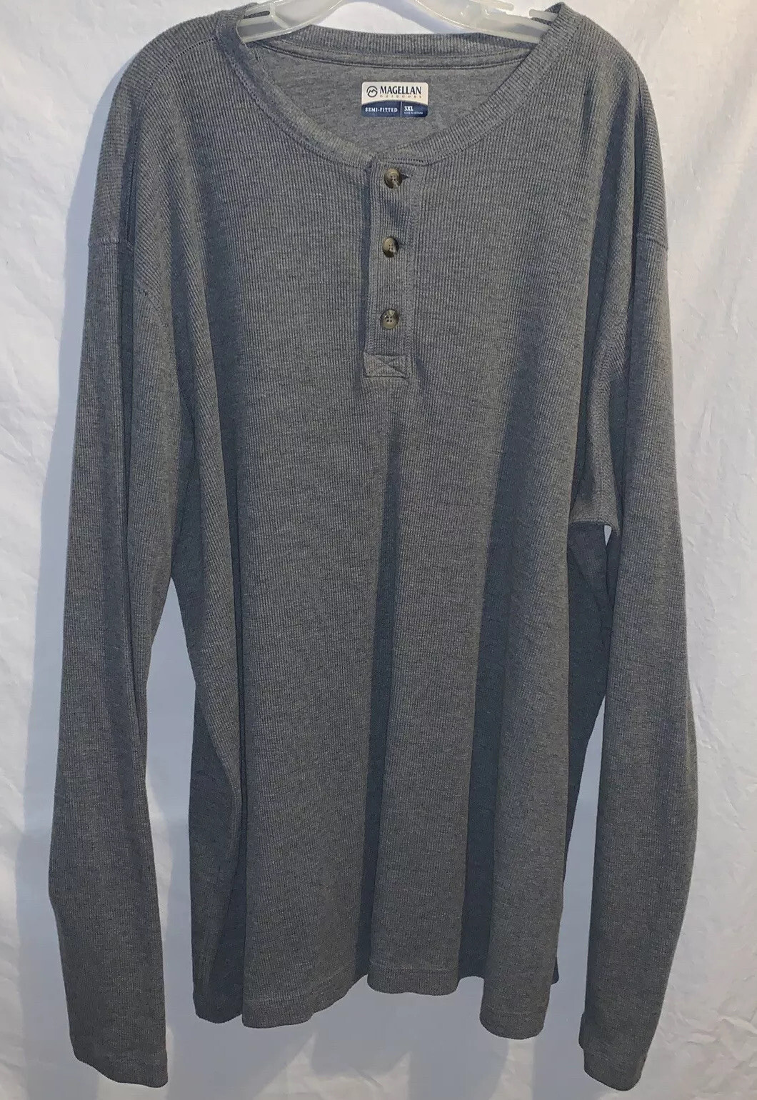 Magellan Outdoor Semi- Fitted Long Sleeve Gray Thermal Shirt Size 3XL gallery