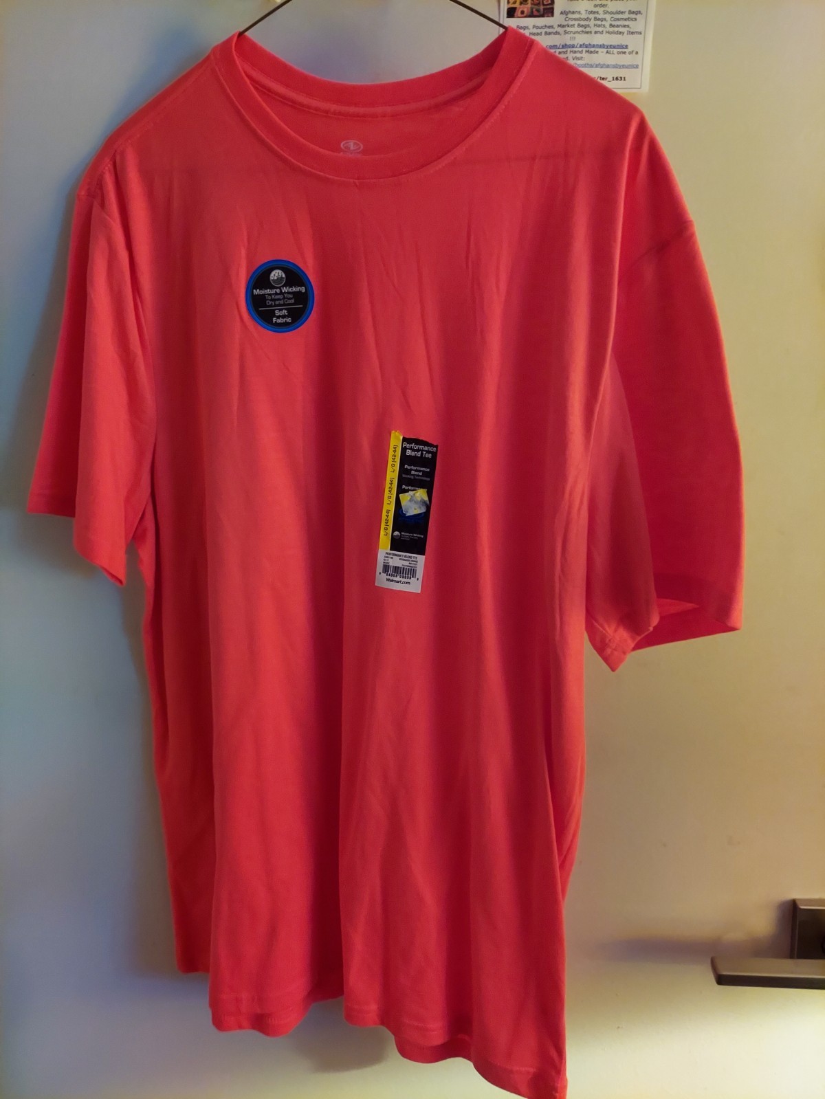 Athletic Works, orange t-shirt, size L, short sleeves, unisex gallery
