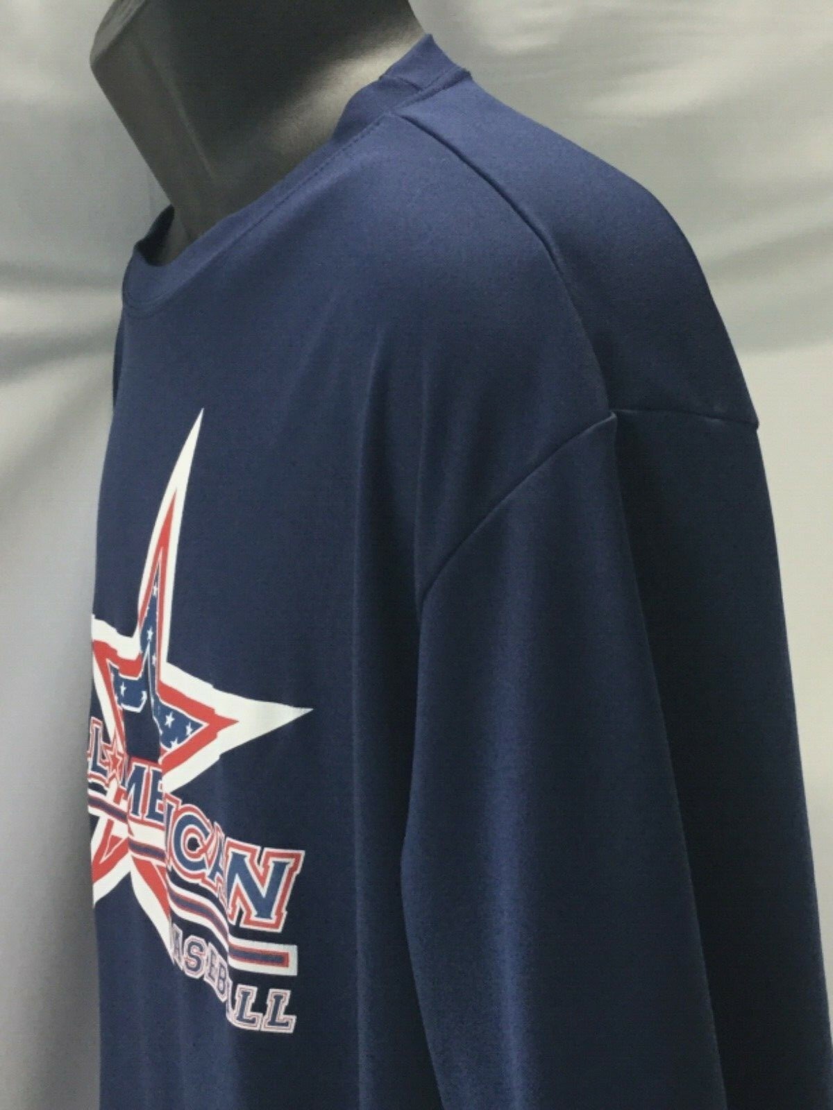 ALL AMERICAN #44 BASEBALL Men’s Large Blue Workout Practice T-Shirt L Clothing gallery