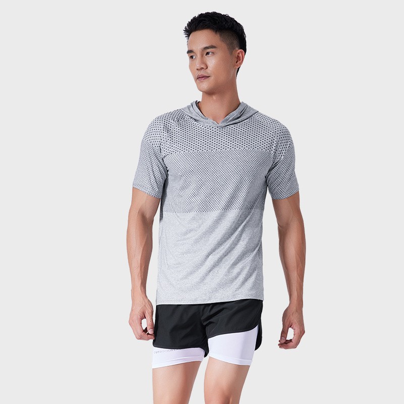 Men's High Stretch Breathable Clothes Moisture Wicking Running Fitness T-Shirt gallery