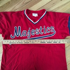VTG 80s Wilson Baseball Jersey Majestics #31 Red Mesh L USA Nylon