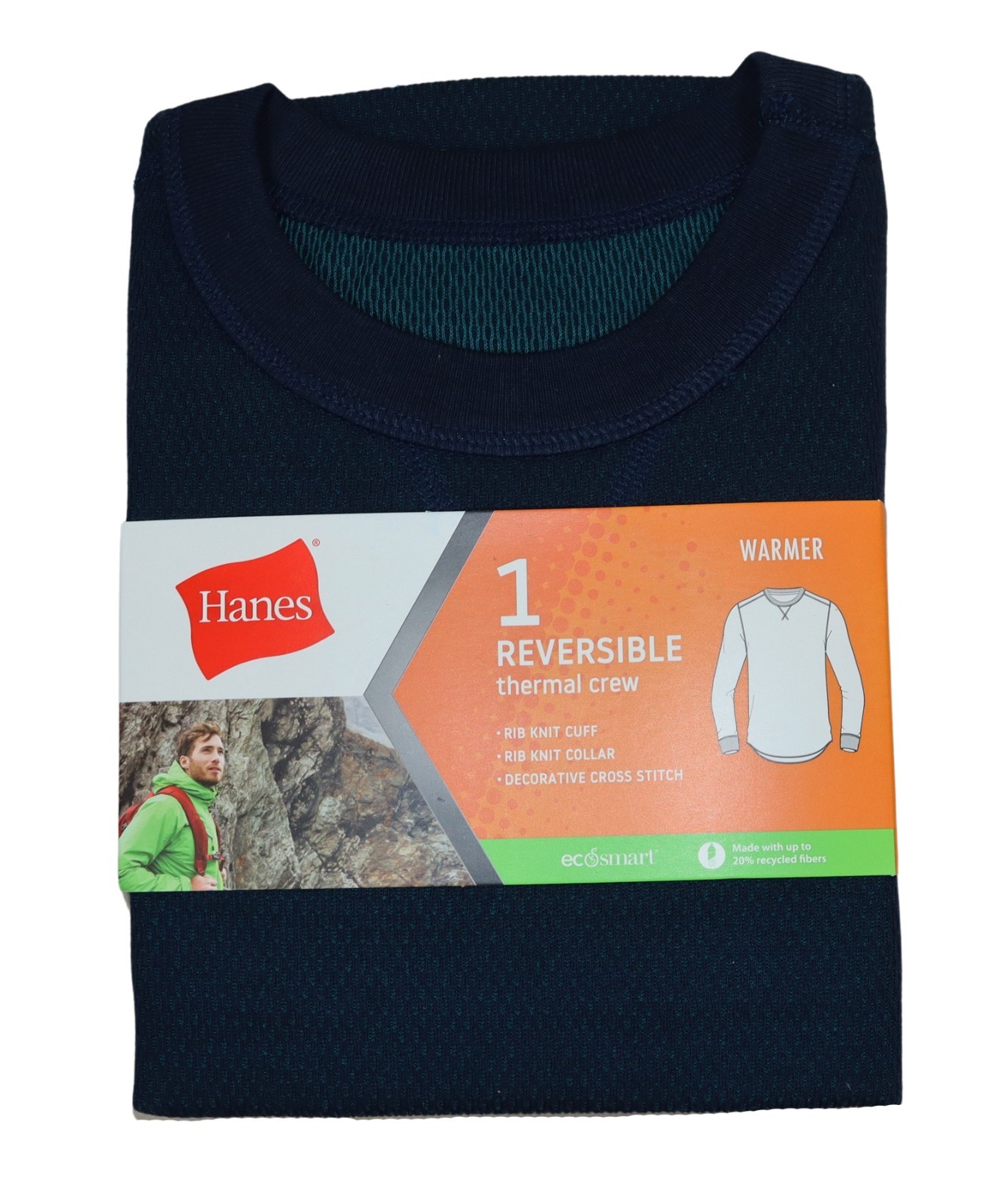 Hanes Reversible Tagless Thermal Waffle Knit Crew Neck Long Sleeve T-Shirt NWT gallery