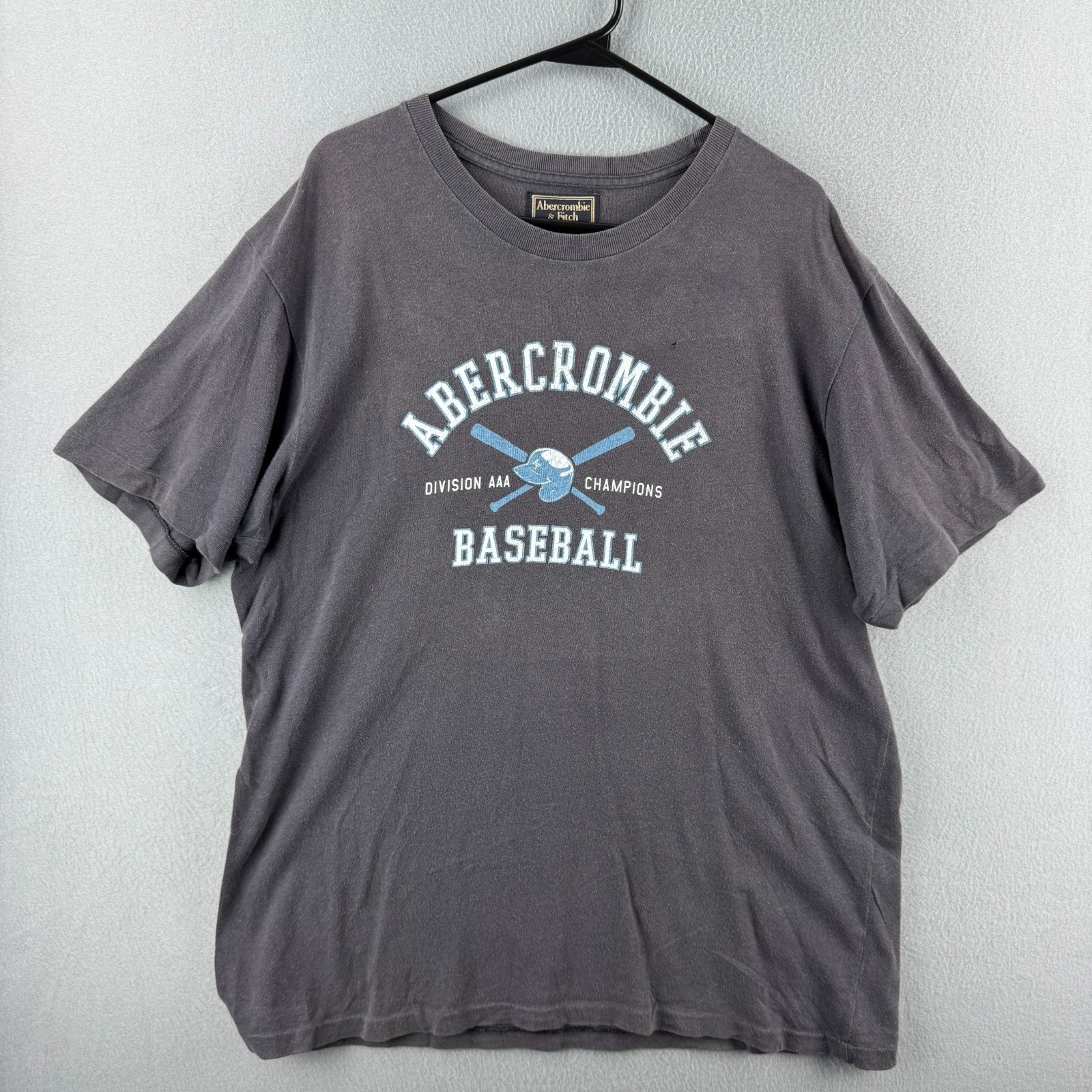 Vintage Abercrombie Shirt Mens XL Gray 90s USA Distressed Baseball