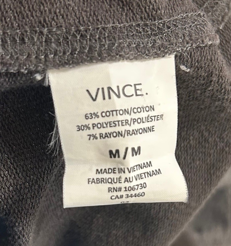 Vince Henley Pullover Shirt Mens M Gray Long Sleeve Raglan Button Up Casual gallery