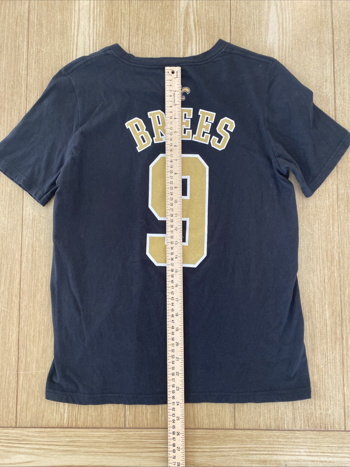 New Orleans Saints Shirt Womens NFL Brees #9 Black T-Shirt Large 14/16 NFL gallery