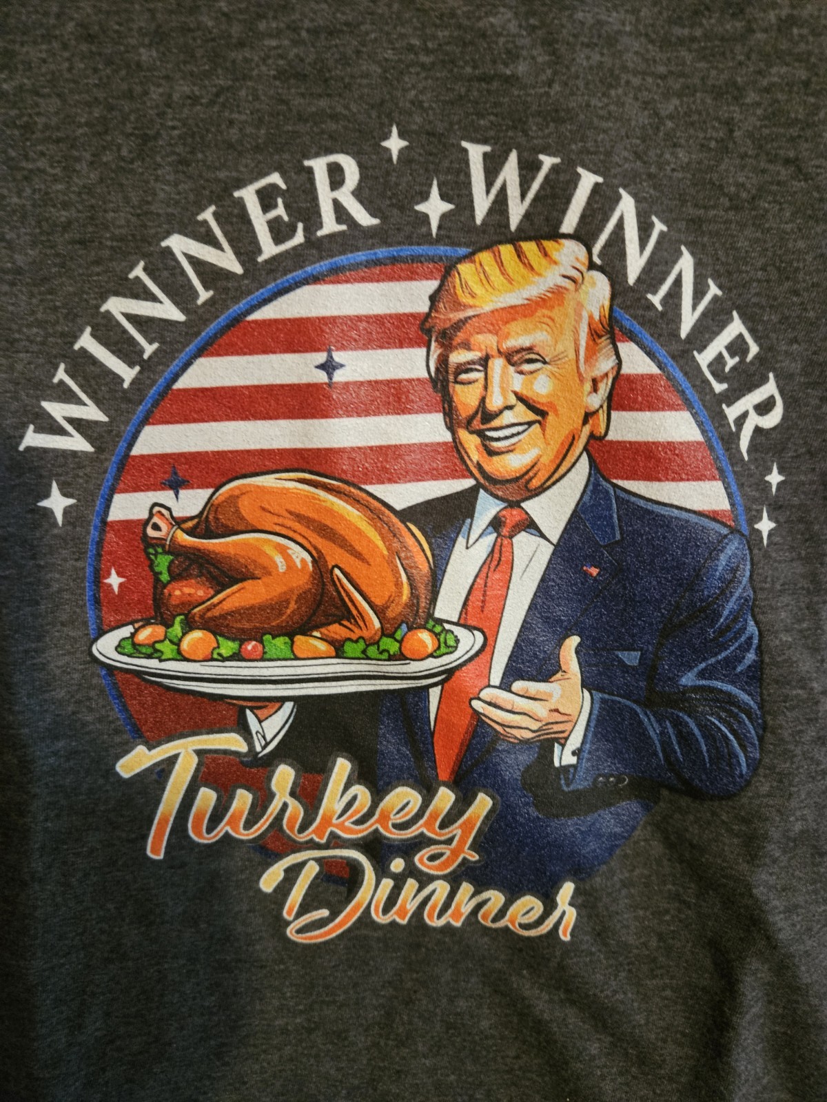 Pres Trump T Shirt Sz Sm Short Slv Winner Winner Turkey Dinner New NT 13912☆ gallery