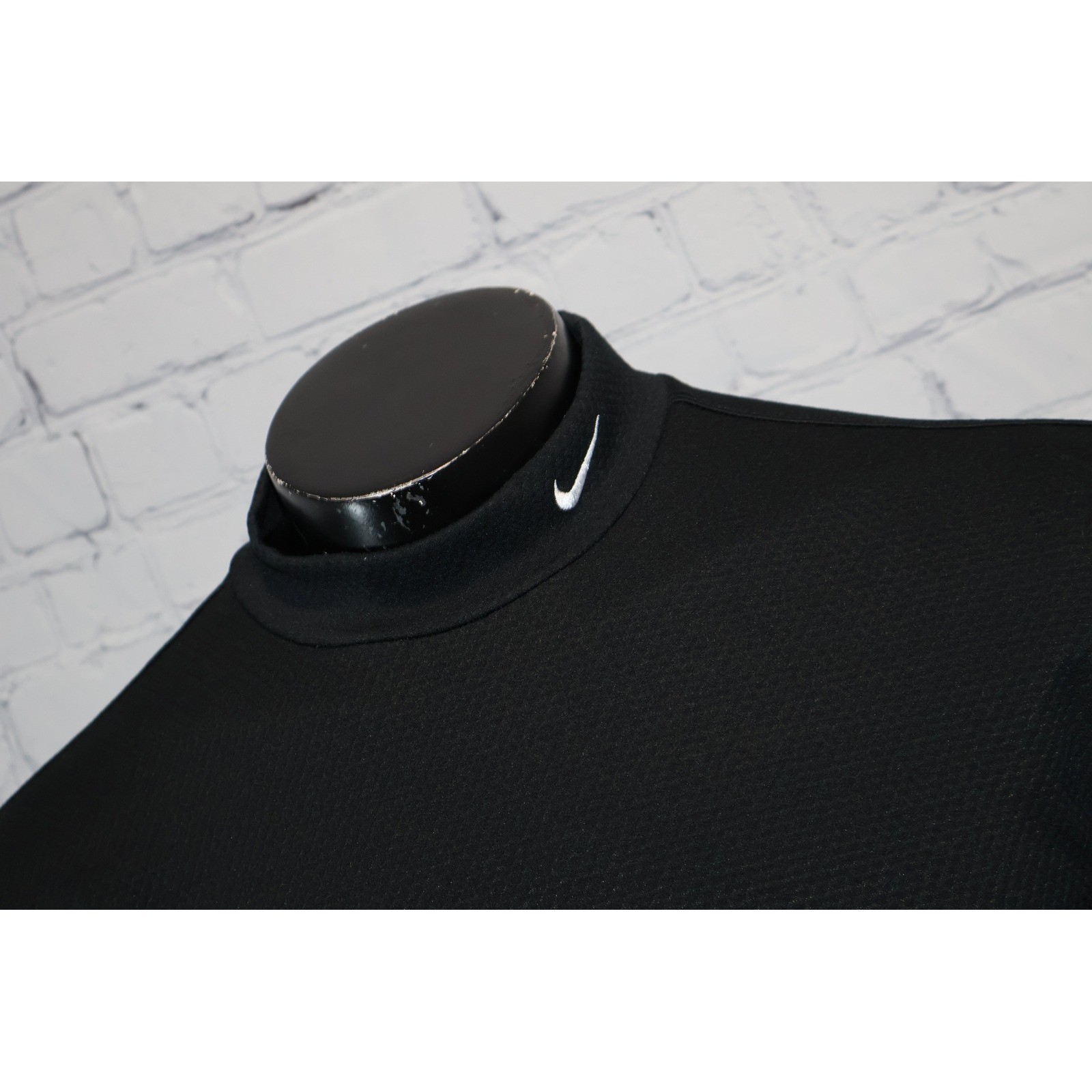 Nike Golf Mock Turtleneck Neck Shirt Men Large Black Dri-Fit Performance Top gallery