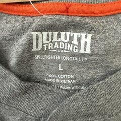 Duluth Trading Spillfighter Longtail T Henley Shirt Mens Large Gray Pocket NEW