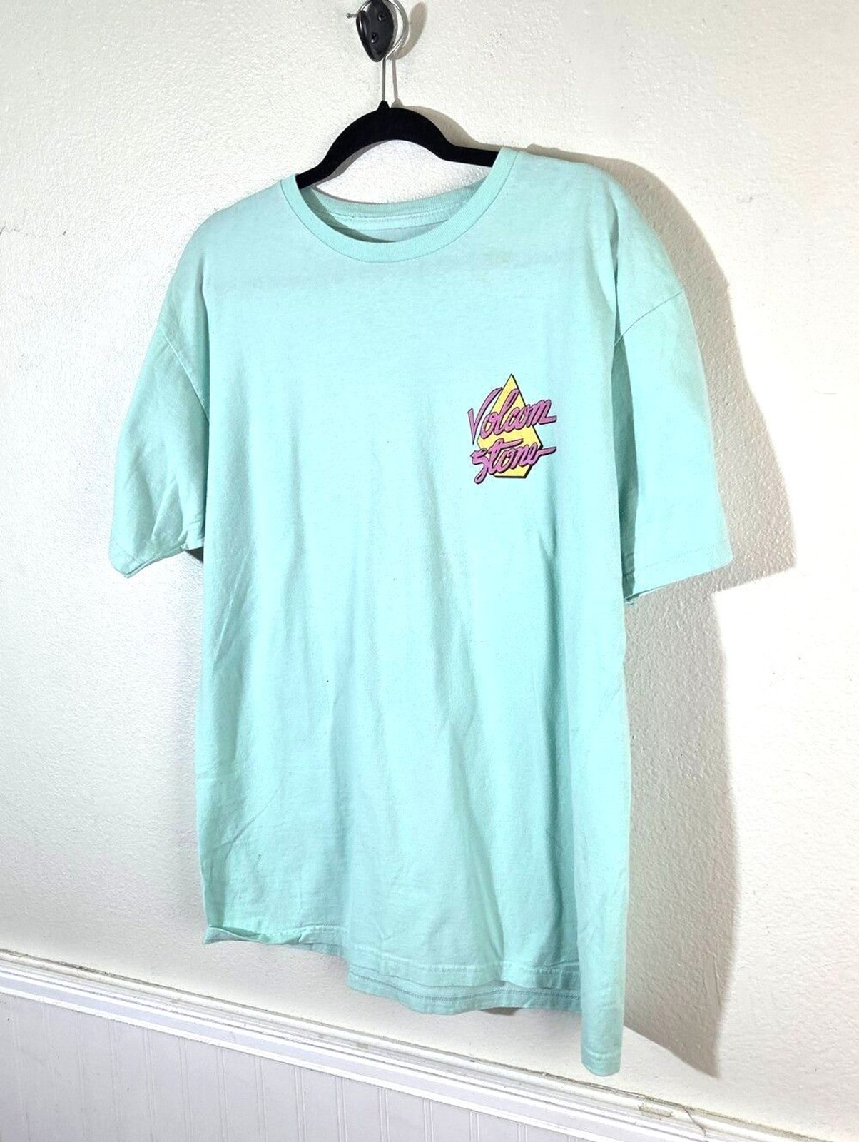Volcom Stone Mens L Mint Green Graphic T Shirt Surf Skate Beach Tropical gallery