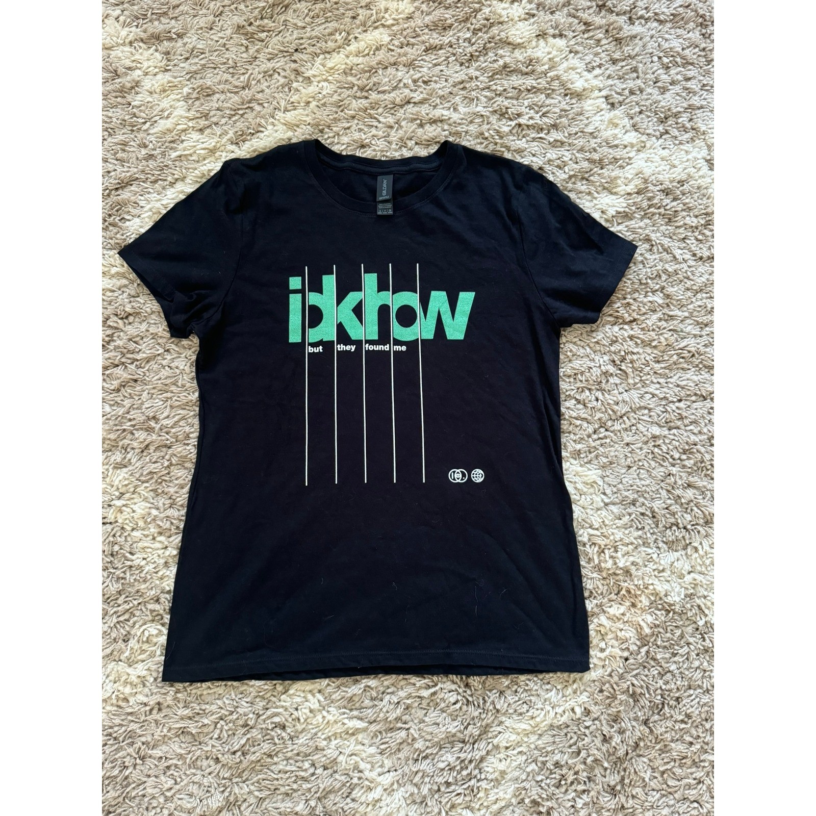 I Dont Know How But They Found Me iDKHOW Band Graphic Tee Black Green Small gallery