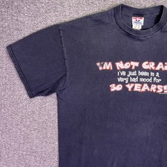 VTG 00s Tee Jays Sof Tee Shirt Men XL Black Grunge Sarcastic Humor Funny Tee Y2K